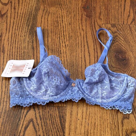 Savage X Fenty Other - SAVAGE X FENTY Size 32B Purple Ombre Sheer Lace Underwire Bra NWT